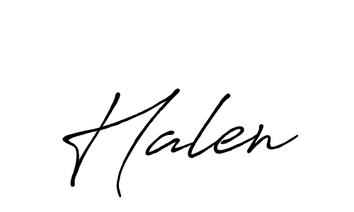 How to make Halen signature? Antro_Vectra_Bolder is a professional autograph style. Create handwritten signature for Halen name. Halen signature style 7 images and pictures png