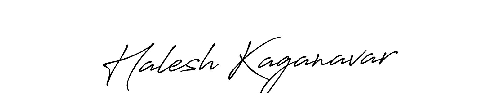 Also we have Halesh Kaganavar name is the best signature style. Create professional handwritten signature collection using Antro_Vectra_Bolder autograph style. Halesh Kaganavar signature style 7 images and pictures png