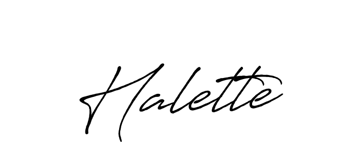 Make a beautiful signature design for name Halette. With this signature (Antro_Vectra_Bolder) style, you can create a handwritten signature for free. Halette signature style 7 images and pictures png