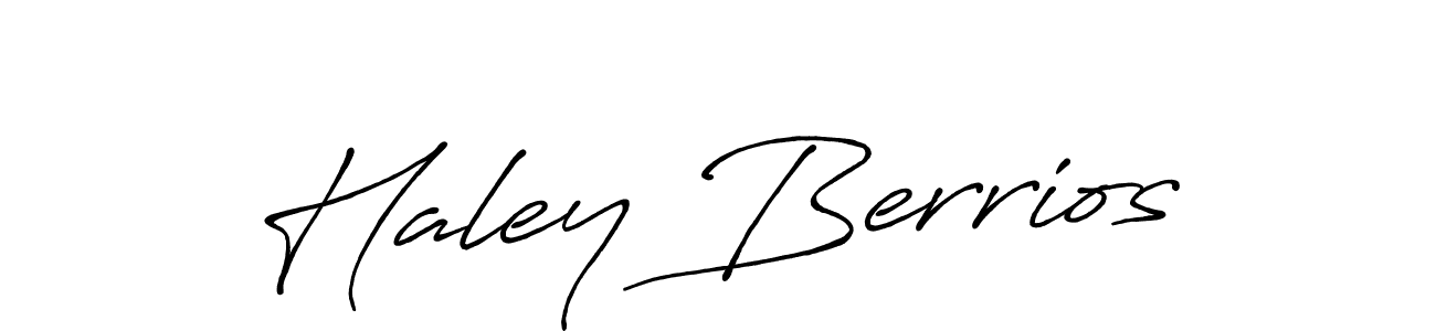 Use a signature maker to create a handwritten signature online. With this signature software, you can design (Antro_Vectra_Bolder) your own signature for name Haley Berrios. Haley Berrios signature style 7 images and pictures png