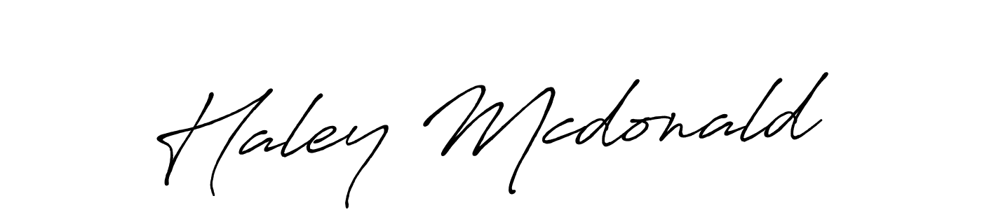 Create a beautiful signature design for name Haley Mcdonald. With this signature (Antro_Vectra_Bolder) fonts, you can make a handwritten signature for free. Haley Mcdonald signature style 7 images and pictures png