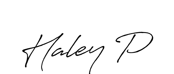 It looks lik you need a new signature style for name Haley P. Design unique handwritten (Antro_Vectra_Bolder) signature with our free signature maker in just a few clicks. Haley P signature style 7 images and pictures png