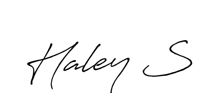 How to make Haley S signature? Antro_Vectra_Bolder is a professional autograph style. Create handwritten signature for Haley S name. Haley S signature style 7 images and pictures png