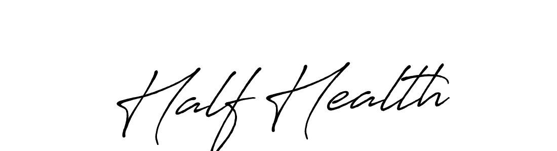 How to make Half Health signature? Antro_Vectra_Bolder is a professional autograph style. Create handwritten signature for Half Health name. Half Health signature style 7 images and pictures png