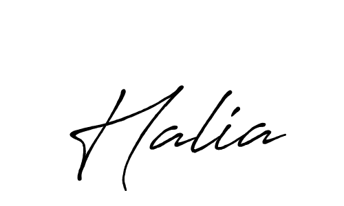 Design your own signature with our free online signature maker. With this signature software, you can create a handwritten (Antro_Vectra_Bolder) signature for name Halia. Halia signature style 7 images and pictures png