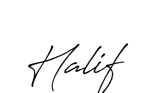 How to make Halif name signature. Use Antro_Vectra_Bolder style for creating short signs online. This is the latest handwritten sign. Halif signature style 7 images and pictures png