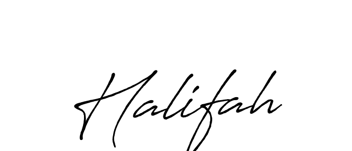 Halifah stylish signature style. Best Handwritten Sign (Antro_Vectra_Bolder) for my name. Handwritten Signature Collection Ideas for my name Halifah. Halifah signature style 7 images and pictures png