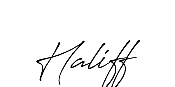 How to make Haliff name signature. Use Antro_Vectra_Bolder style for creating short signs online. This is the latest handwritten sign. Haliff signature style 7 images and pictures png