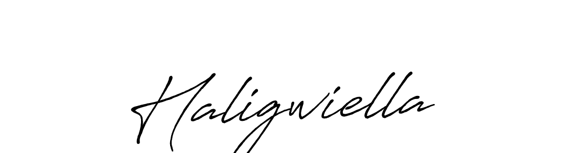 Create a beautiful signature design for name Haligwiella. With this signature (Antro_Vectra_Bolder) fonts, you can make a handwritten signature for free. Haligwiella signature style 7 images and pictures png