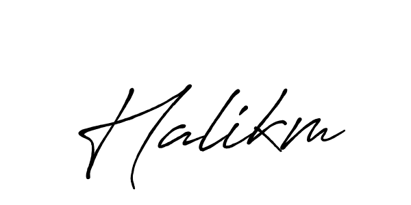 Design your own signature with our free online signature maker. With this signature software, you can create a handwritten (Antro_Vectra_Bolder) signature for name Halikm. Halikm signature style 7 images and pictures png
