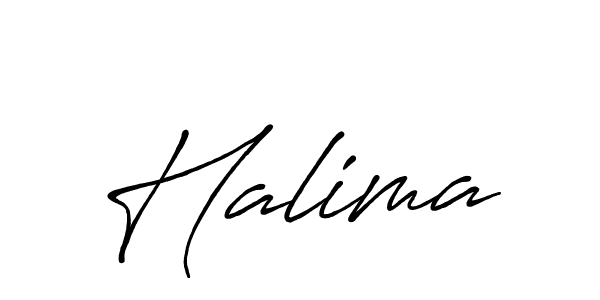 Design your own signature with our free online signature maker. With this signature software, you can create a handwritten (Antro_Vectra_Bolder) signature for name Halima. Halima signature style 7 images and pictures png