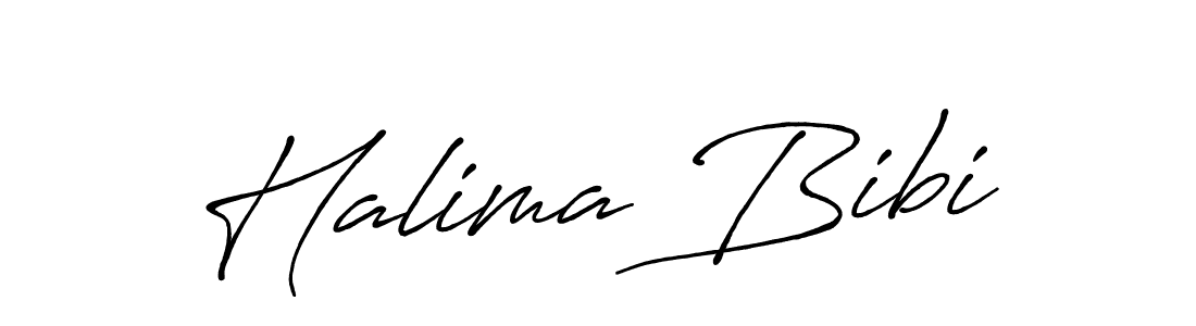 How to make Halima Bibi name signature. Use Antro_Vectra_Bolder style for creating short signs online. This is the latest handwritten sign. Halima Bibi signature style 7 images and pictures png