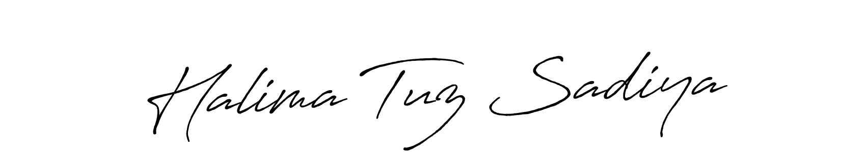 Halima Tuz Sadiya stylish signature style. Best Handwritten Sign (Antro_Vectra_Bolder) for my name. Handwritten Signature Collection Ideas for my name Halima Tuz Sadiya. Halima Tuz Sadiya signature style 7 images and pictures png