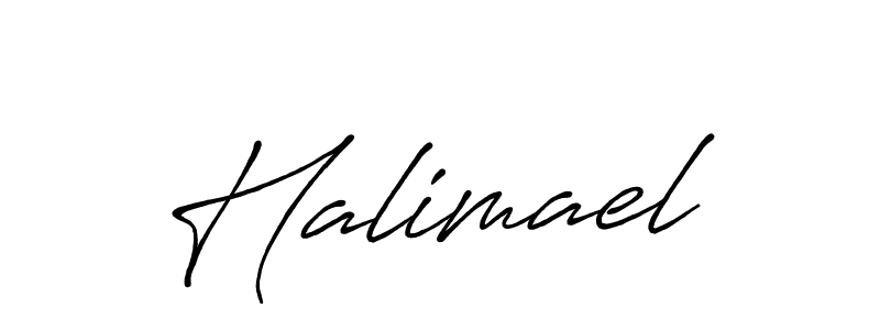 Create a beautiful signature design for name Halimael. With this signature (Antro_Vectra_Bolder) fonts, you can make a handwritten signature for free. Halimael signature style 7 images and pictures png