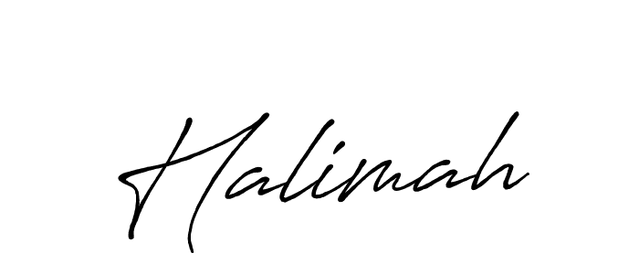 Make a beautiful signature design for name Halimah. With this signature (Antro_Vectra_Bolder) style, you can create a handwritten signature for free. Halimah signature style 7 images and pictures png