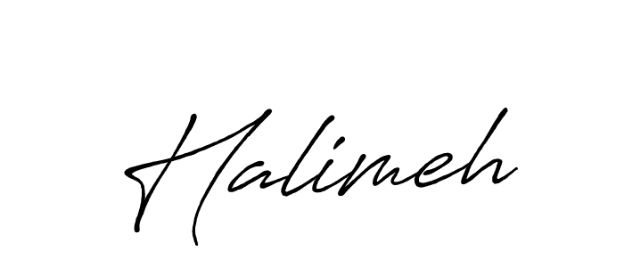 Create a beautiful signature design for name Halimeh. With this signature (Antro_Vectra_Bolder) fonts, you can make a handwritten signature for free. Halimeh signature style 7 images and pictures png