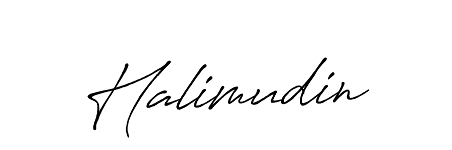 Make a beautiful signature design for name Halimudin. With this signature (Antro_Vectra_Bolder) style, you can create a handwritten signature for free. Halimudin signature style 7 images and pictures png