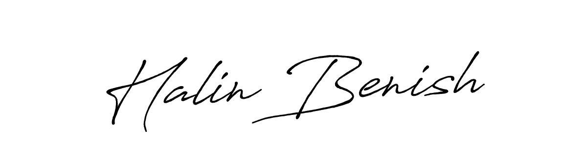 How to make Halin Benish signature? Antro_Vectra_Bolder is a professional autograph style. Create handwritten signature for Halin Benish name. Halin Benish signature style 7 images and pictures png