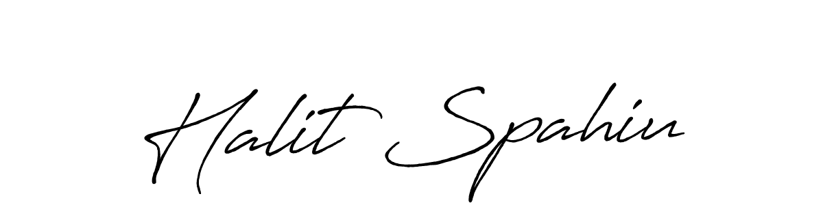 Create a beautiful signature design for name Halit Spahiu. With this signature (Antro_Vectra_Bolder) fonts, you can make a handwritten signature for free. Halit Spahiu signature style 7 images and pictures png
