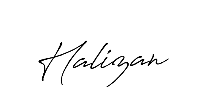 Make a beautiful signature design for name Halizan. With this signature (Antro_Vectra_Bolder) style, you can create a handwritten signature for free. Halizan signature style 7 images and pictures png