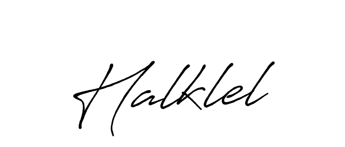 How to make Halklel name signature. Use Antro_Vectra_Bolder style for creating short signs online. This is the latest handwritten sign. Halklel signature style 7 images and pictures png