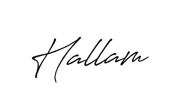 Create a beautiful signature design for name Hallam. With this signature (Antro_Vectra_Bolder) fonts, you can make a handwritten signature for free. Hallam signature style 7 images and pictures png