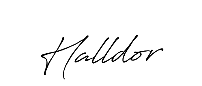Make a beautiful signature design for name Halldor. With this signature (Antro_Vectra_Bolder) style, you can create a handwritten signature for free. Halldor signature style 7 images and pictures png