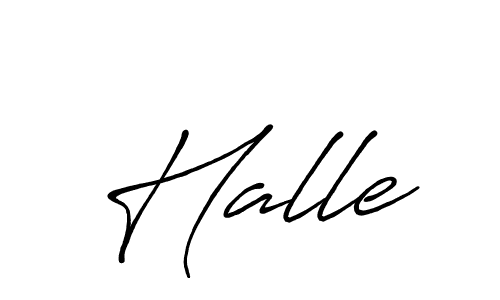 You should practise on your own different ways (Antro_Vectra_Bolder) to write your name (Halle) in signature. don't let someone else do it for you. Halle signature style 7 images and pictures png