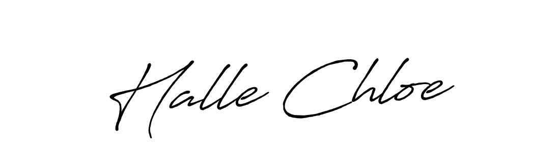 Also You can easily find your signature by using the search form. We will create Halle Chloe name handwritten signature images for you free of cost using Antro_Vectra_Bolder sign style. Halle Chloe signature style 7 images and pictures png