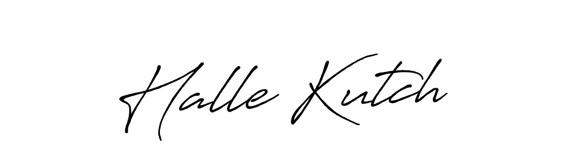 Make a beautiful signature design for name Halle Kutch. With this signature (Antro_Vectra_Bolder) style, you can create a handwritten signature for free. Halle Kutch signature style 7 images and pictures png