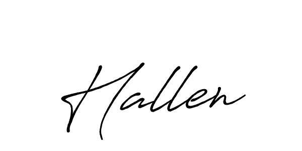 Make a beautiful signature design for name Hallen. With this signature (Antro_Vectra_Bolder) style, you can create a handwritten signature for free. Hallen signature style 7 images and pictures png