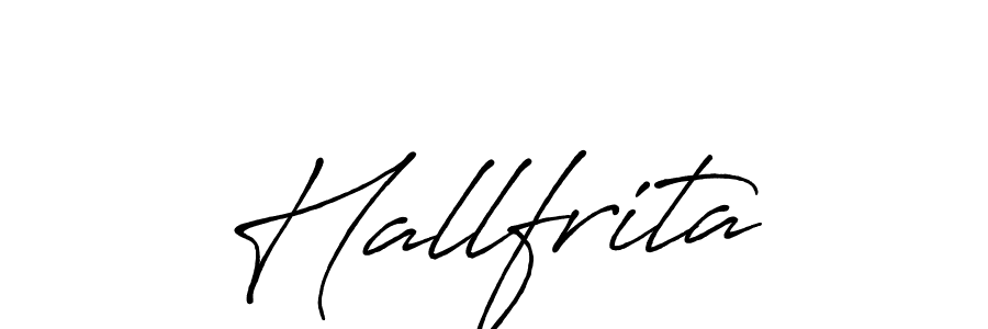 The best way (Antro_Vectra_Bolder) to make a short signature is to pick only two or three words in your name. The name Hallfrita include a total of six letters. For converting this name. Hallfrita signature style 7 images and pictures png