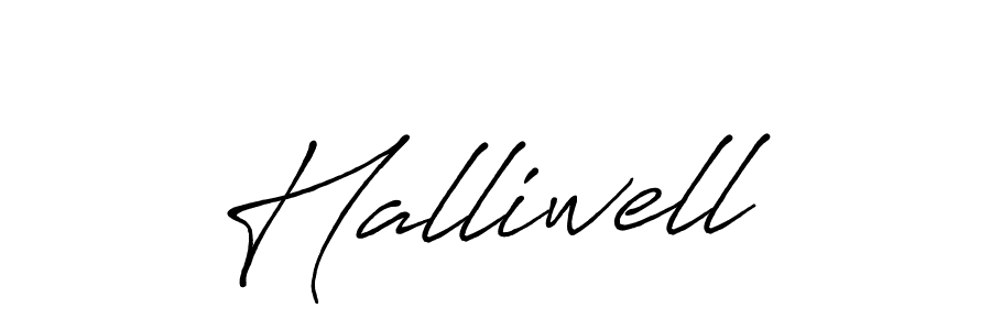 Use a signature maker to create a handwritten signature online. With this signature software, you can design (Antro_Vectra_Bolder) your own signature for name Halliwell. Halliwell signature style 7 images and pictures png