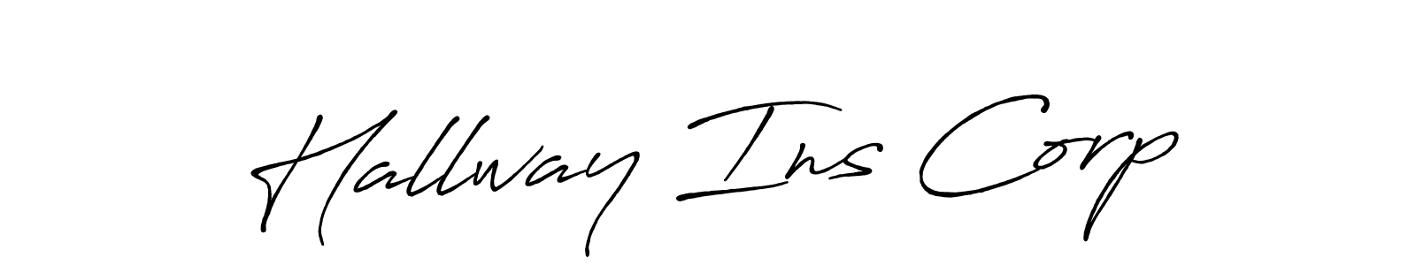 Also You can easily find your signature by using the search form. We will create Hallway Ins Corp name handwritten signature images for you free of cost using Antro_Vectra_Bolder sign style. Hallway Ins Corp signature style 7 images and pictures png