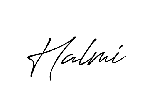 Also You can easily find your signature by using the search form. We will create Halmi name handwritten signature images for you free of cost using Antro_Vectra_Bolder sign style. Halmi signature style 7 images and pictures png