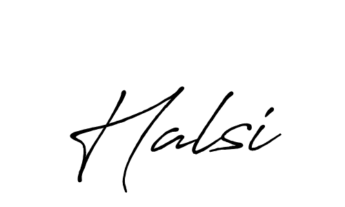 Create a beautiful signature design for name Halsi. With this signature (Antro_Vectra_Bolder) fonts, you can make a handwritten signature for free. Halsi signature style 7 images and pictures png