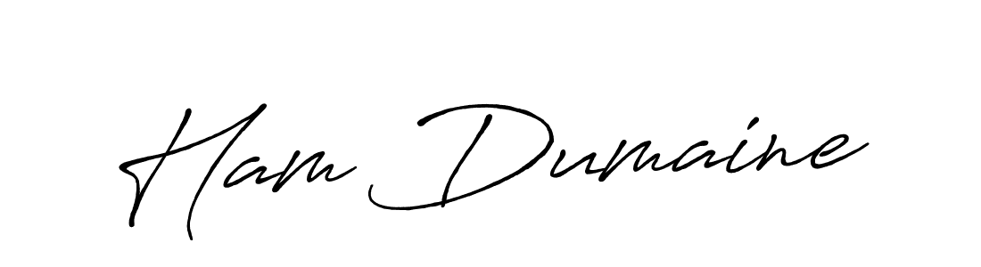 Use a signature maker to create a handwritten signature online. With this signature software, you can design (Antro_Vectra_Bolder) your own signature for name Ham Dumaine. Ham Dumaine signature style 7 images and pictures png