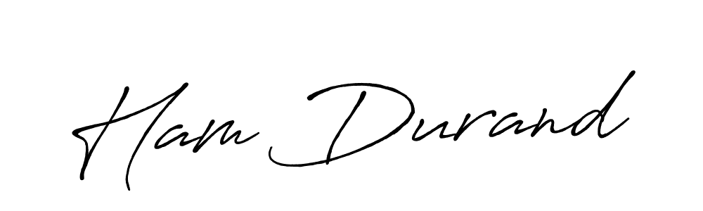 Create a beautiful signature design for name Ham Durand. With this signature (Antro_Vectra_Bolder) fonts, you can make a handwritten signature for free. Ham Durand signature style 7 images and pictures png