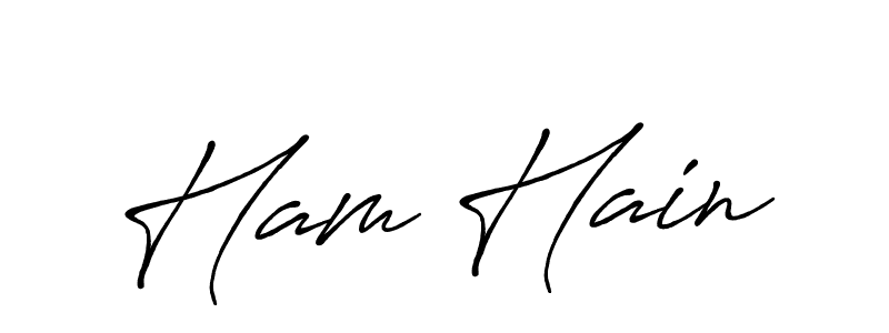 How to make Ham Hain name signature. Use Antro_Vectra_Bolder style for creating short signs online. This is the latest handwritten sign. Ham Hain signature style 7 images and pictures png