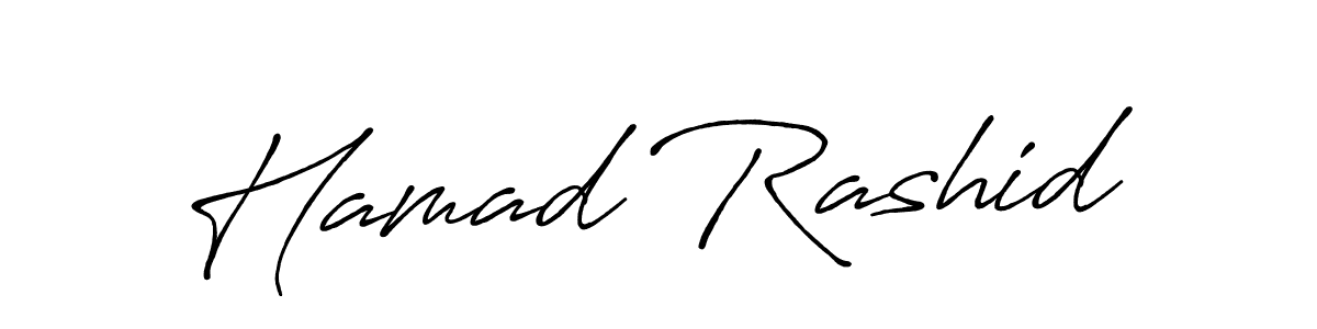 How to make Hamad Rashid name signature. Use Antro_Vectra_Bolder style for creating short signs online. This is the latest handwritten sign. Hamad Rashid signature style 7 images and pictures png