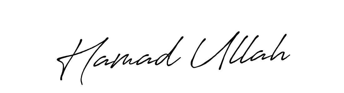 Make a beautiful signature design for name Hamad Ullah. With this signature (Antro_Vectra_Bolder) style, you can create a handwritten signature for free. Hamad Ullah signature style 7 images and pictures png