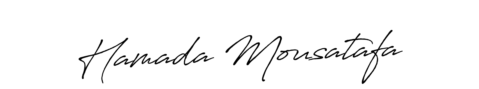 How to make Hamada Mousatafa name signature. Use Antro_Vectra_Bolder style for creating short signs online. This is the latest handwritten sign. Hamada Mousatafa signature style 7 images and pictures png