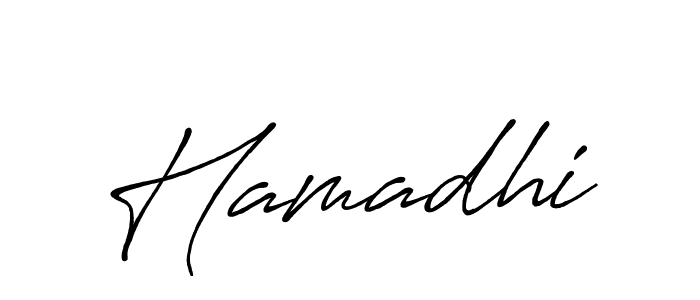 Hamadhi stylish signature style. Best Handwritten Sign (Antro_Vectra_Bolder) for my name. Handwritten Signature Collection Ideas for my name Hamadhi. Hamadhi signature style 7 images and pictures png