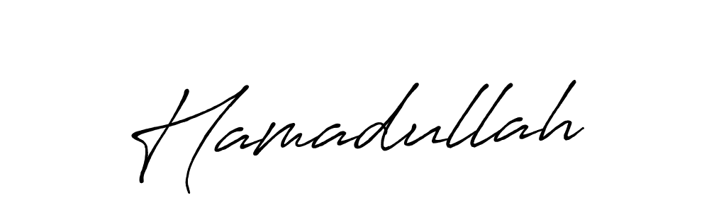 How to make Hamadullah signature? Antro_Vectra_Bolder is a professional autograph style. Create handwritten signature for Hamadullah name. Hamadullah signature style 7 images and pictures png
