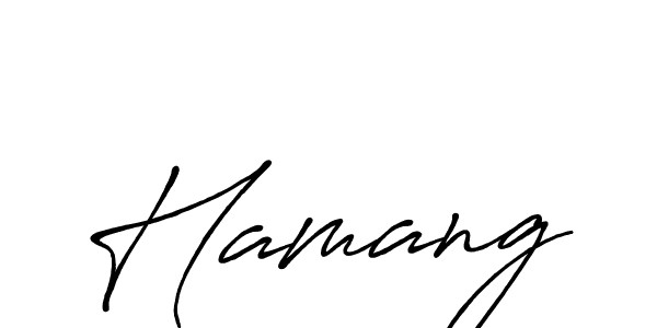 You should practise on your own different ways (Antro_Vectra_Bolder) to write your name (Hamang) in signature. don't let someone else do it for you. Hamang signature style 7 images and pictures png