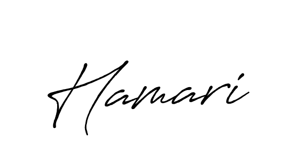 Design your own signature with our free online signature maker. With this signature software, you can create a handwritten (Antro_Vectra_Bolder) signature for name Hamari. Hamari signature style 7 images and pictures png