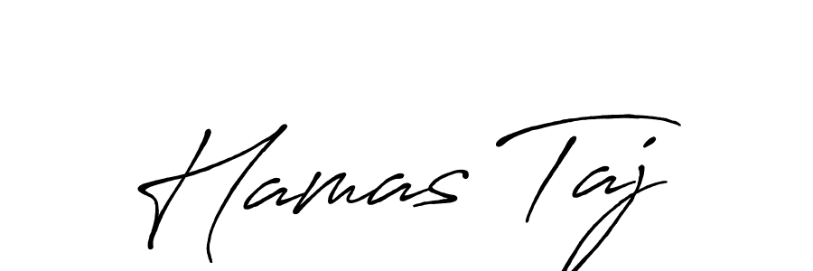 Hamas Taj stylish signature style. Best Handwritten Sign (Antro_Vectra_Bolder) for my name. Handwritten Signature Collection Ideas for my name Hamas Taj. Hamas Taj signature style 7 images and pictures png