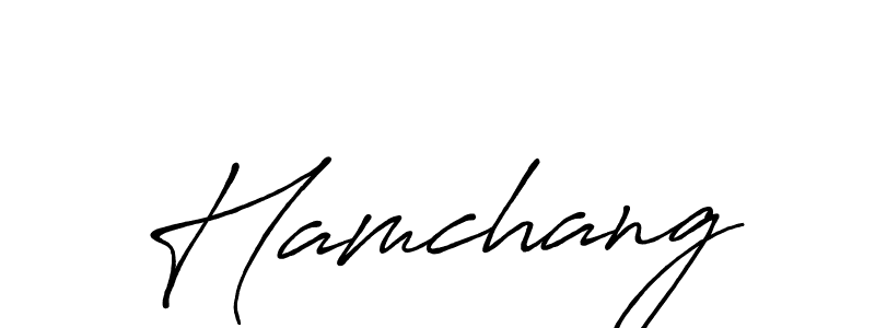 You can use this online signature creator to create a handwritten signature for the name Hamchang. This is the best online autograph maker. Hamchang signature style 7 images and pictures png