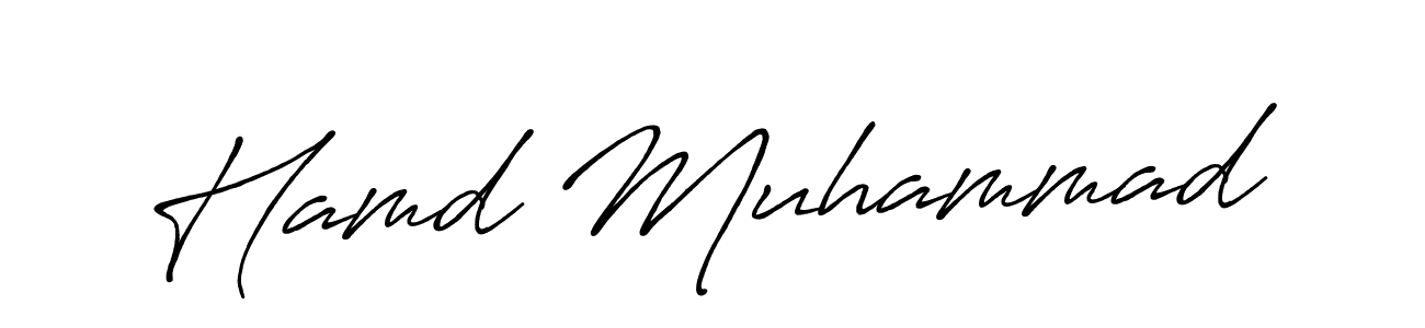 Also You can easily find your signature by using the search form. We will create Hamd Muhammad name handwritten signature images for you free of cost using Antro_Vectra_Bolder sign style. Hamd Muhammad signature style 7 images and pictures png