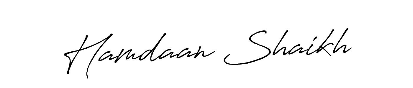 Design your own signature with our free online signature maker. With this signature software, you can create a handwritten (Antro_Vectra_Bolder) signature for name Hamdaan Shaikh. Hamdaan Shaikh signature style 7 images and pictures png